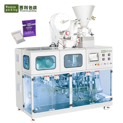 Automatisk pulverfilter drypp kaffeposepakkemaskin